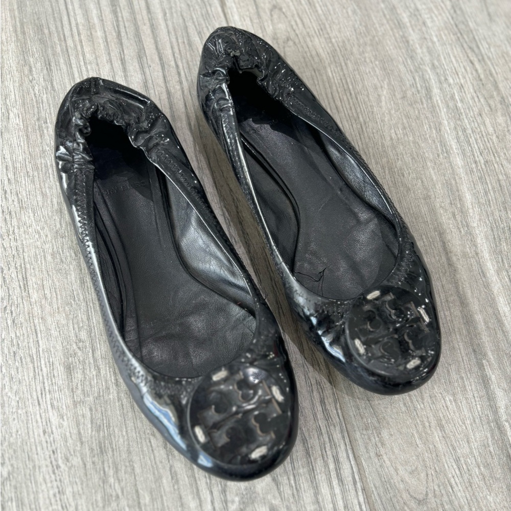 Women’s Tory Burch Ballet Flats, Black, size 6, EUC